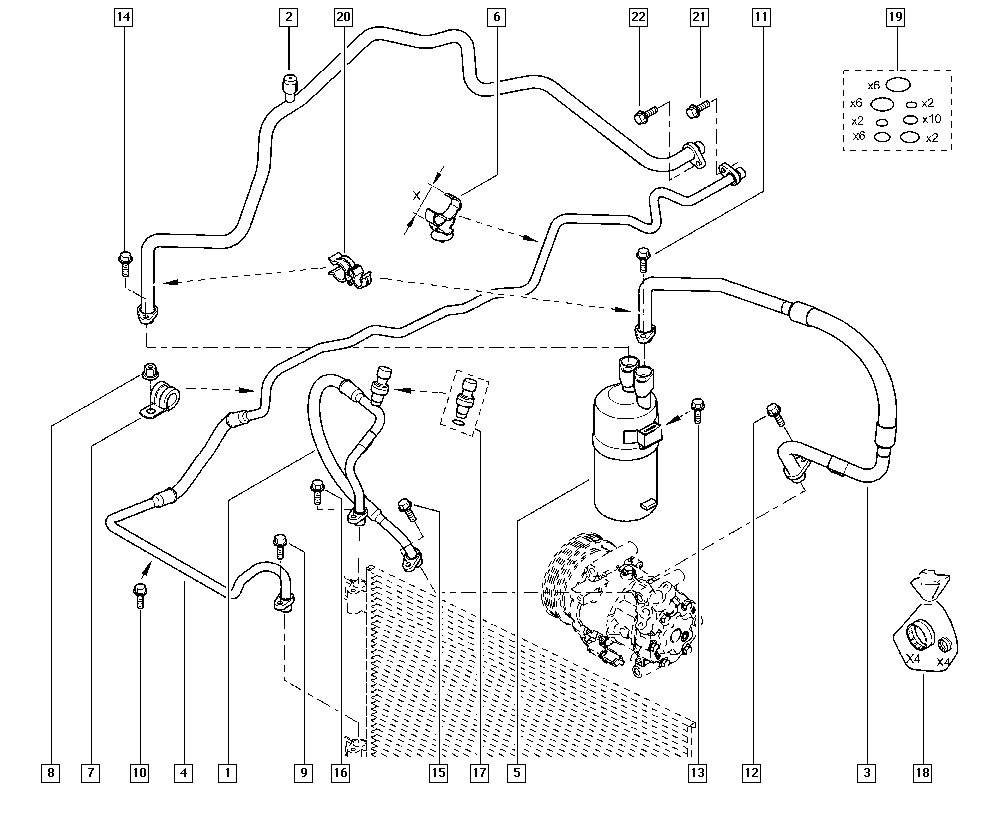 RENAULT 82 00 247 360 - Αφυγραντήρας, σύστ. κλιματισμού parts5.com