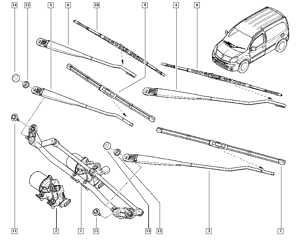 RENAULT 77 01 070 544 - Lamela stergator parts5.com