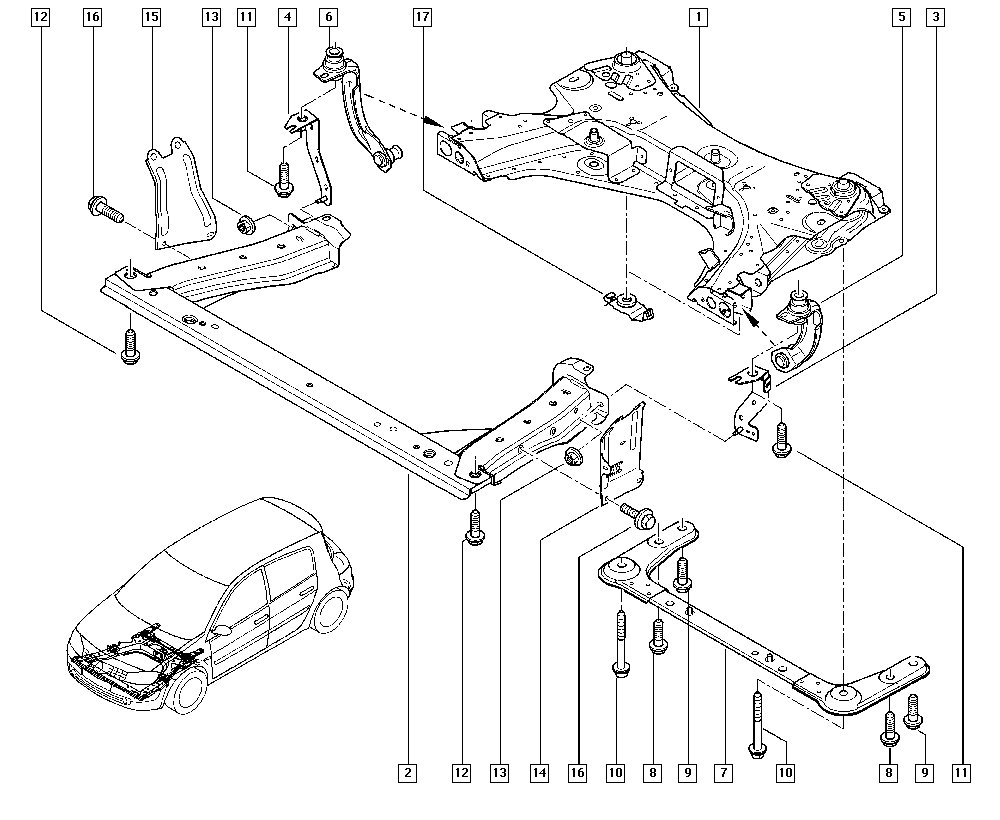 RENAULT 8200197453 - Lagerung, Motor parts5.com