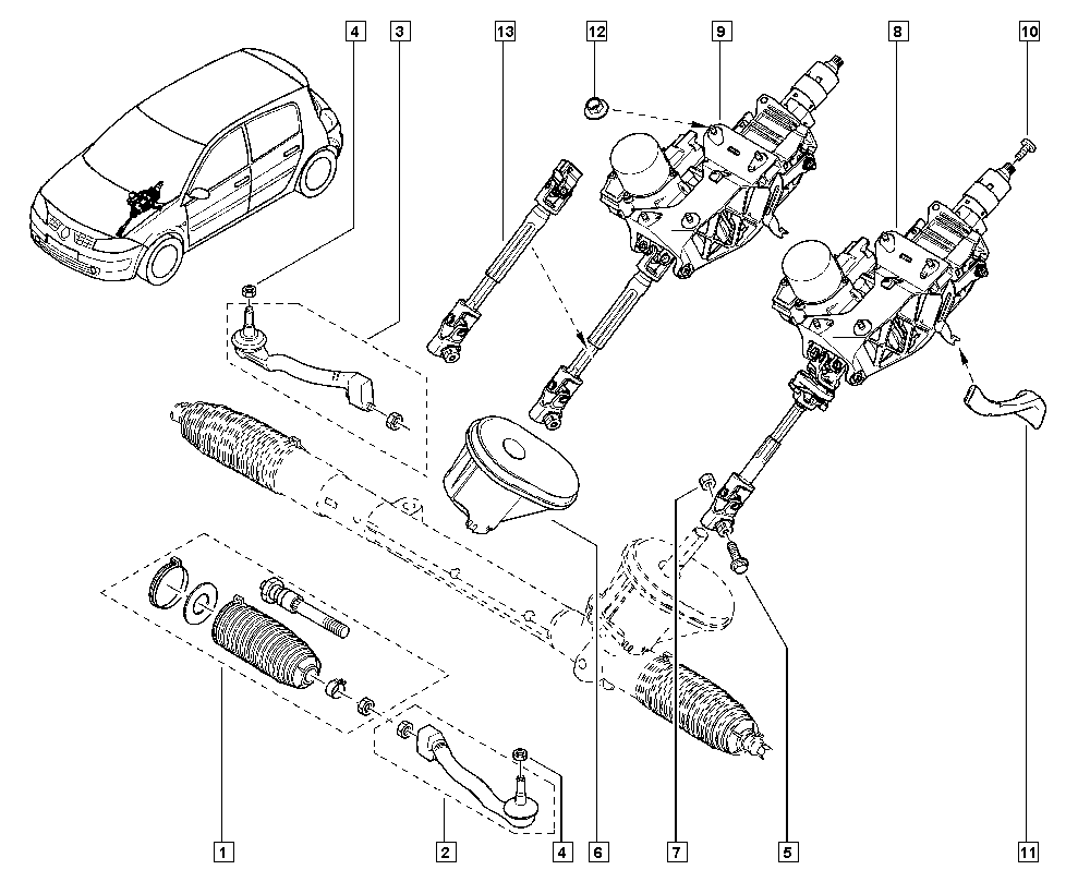 DACIA 7701474795 - Końcówka drążka kierowniczego poprzecznego parts5.com