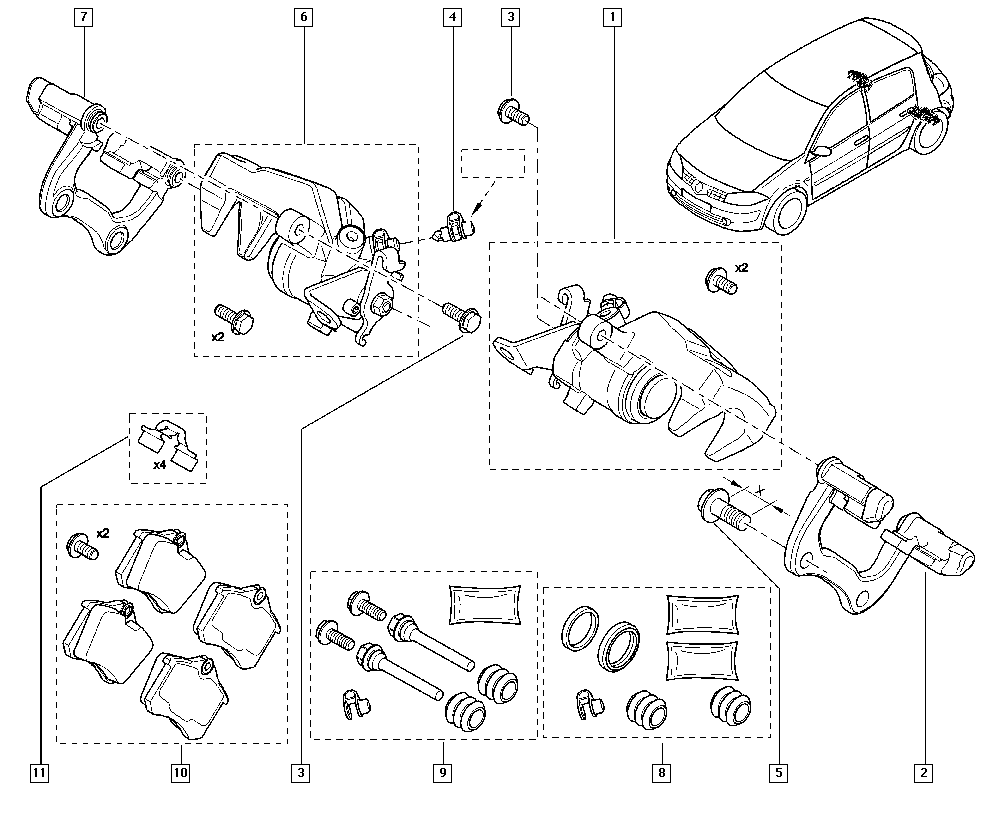 RENAULT 7701207694 - Etrier frana parts5.com