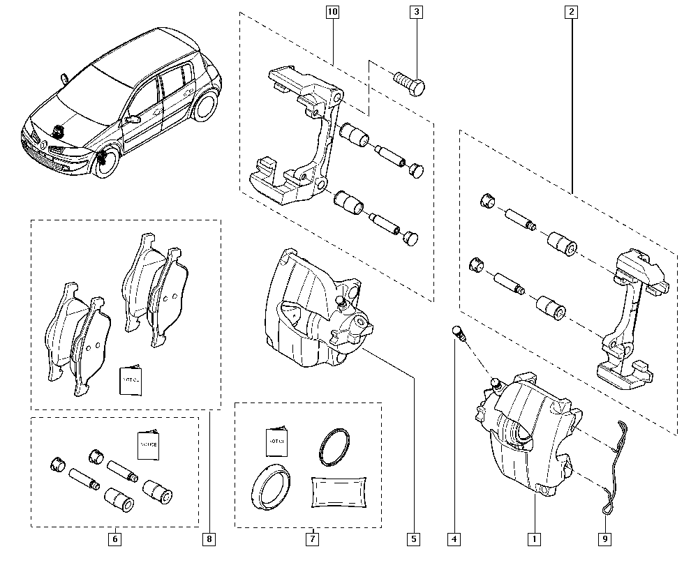 RENAULT TRUCKS 7701 065 266 - Set za popravku, kočione čeljusti parts5.com