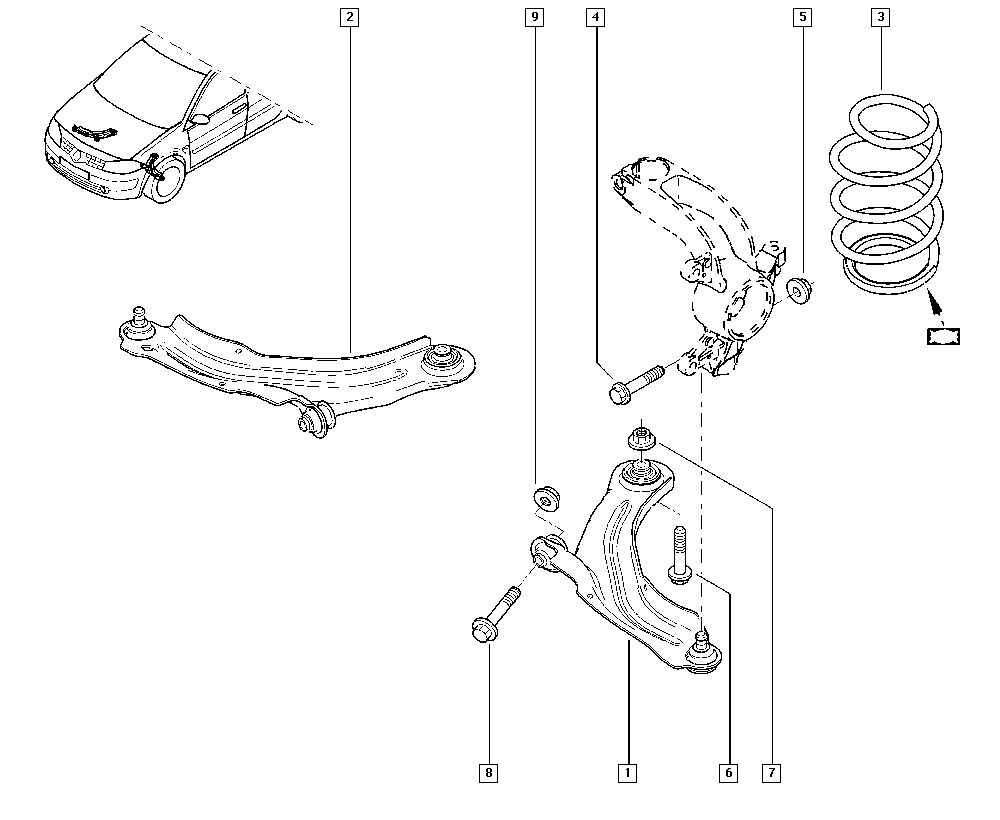 DACIA 54 50 030 37R - Wahacz, zawieszenie koła parts5.com