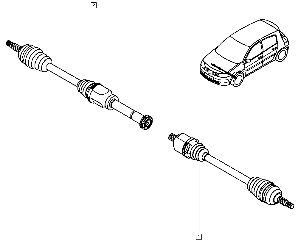 RENAULT 8200184199 - Полуоска parts5.com