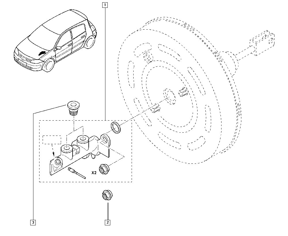 RENAULT 7701207697 - Κεντρική αντλία φρένων parts5.com