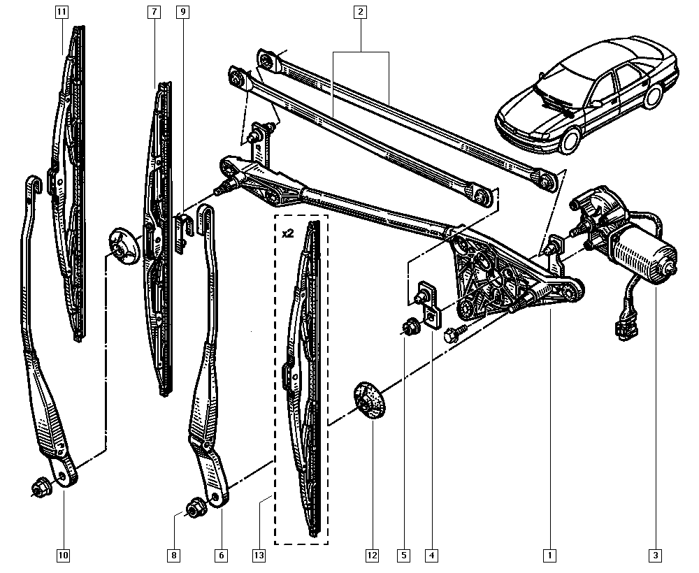 RENAULT 7701040501 - Pióro wycieraczki parts5.com