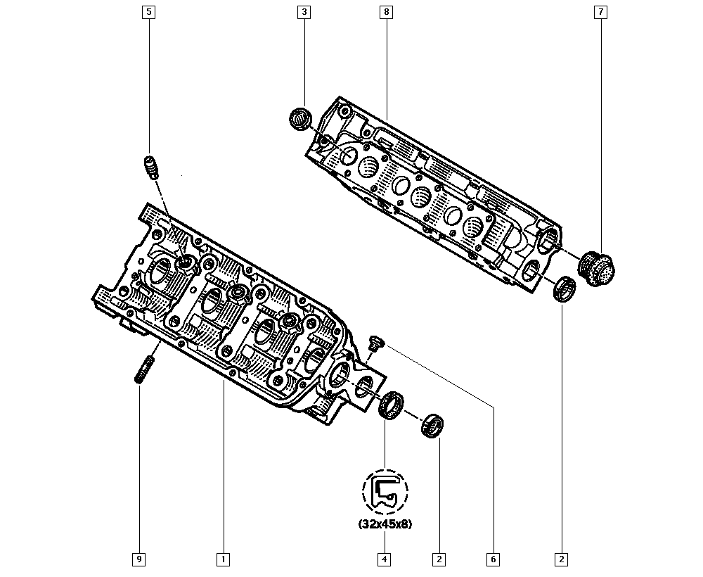 RENAULT 77 00 737 124 - Etansare, supape parts5.com