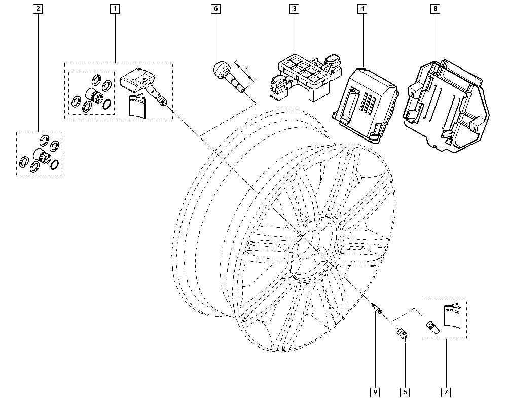 RENAULT 400012631R - Senzor, sistem de control al presiunii pneuri parts5.com