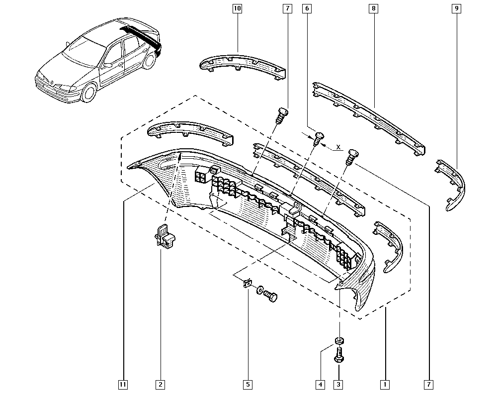 RENAULT 7701471809 - Броня parts5.com