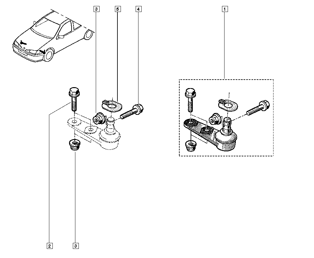 DACIA 77 01 472 038 - Taşıyıcı / kılavuz mafsalı parts5.com