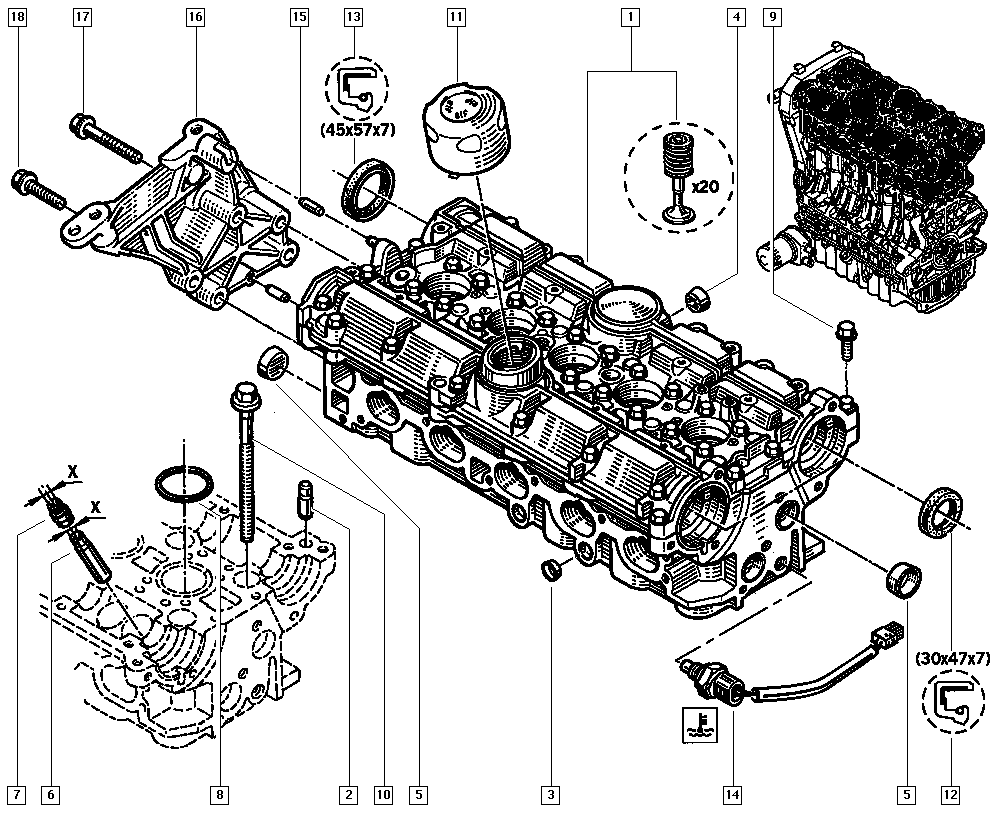 RENAULT 74 39 146 603 - Гумичка на клапан, уплътн. пръстен, стъбло на кл. parts5.com