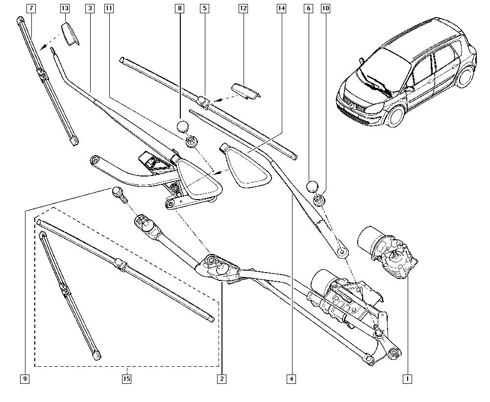 RENAULT 7711230011 - Metlica brisača parts5.com