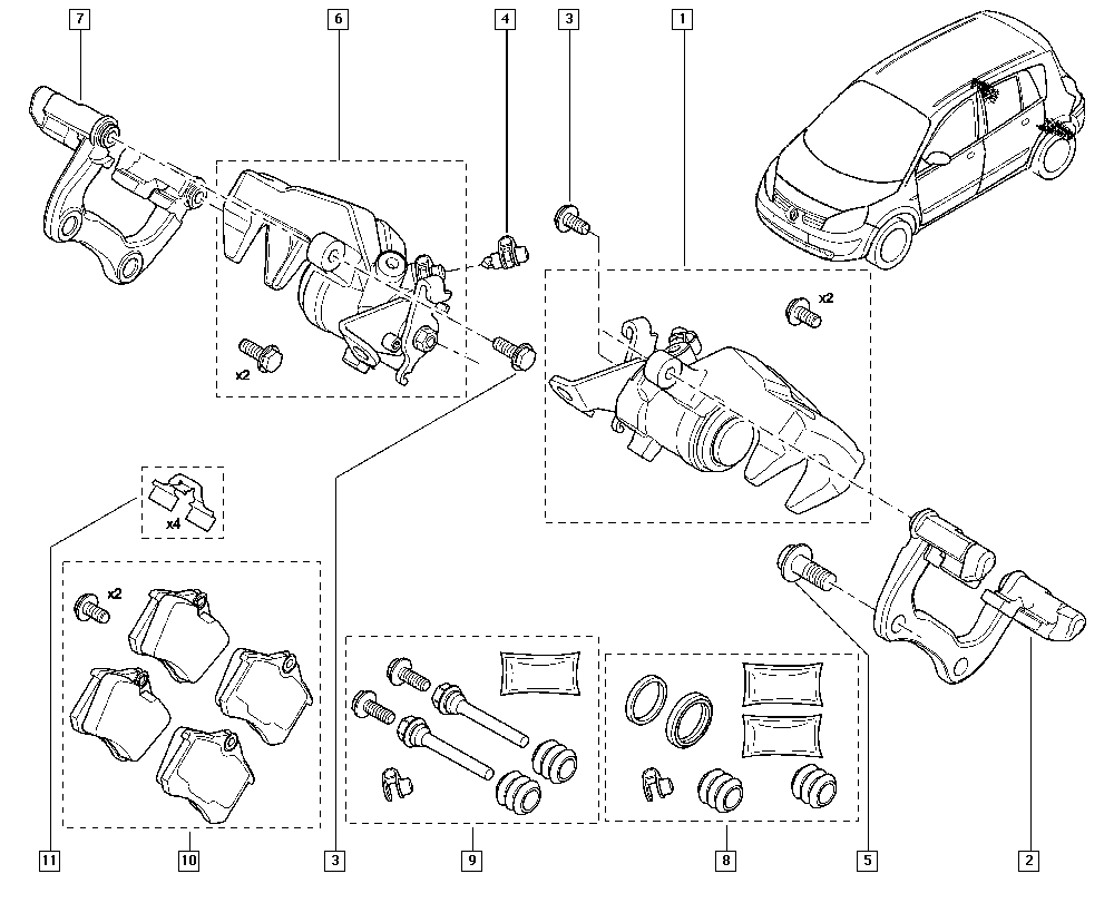 RENAULT 440602466R - Zestaw klocków hamulcowych, hamulce tarczowe parts5.com