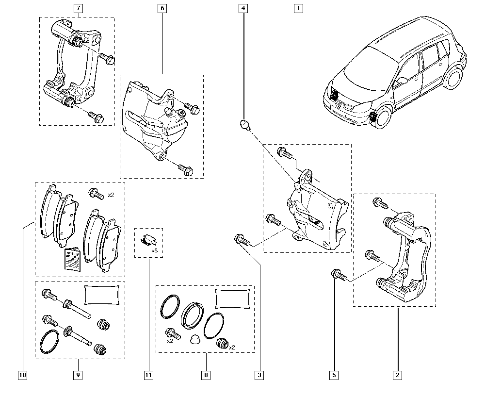 RENAULT 410601241R - Fékbetétkészlet, tárcsafék parts5.com