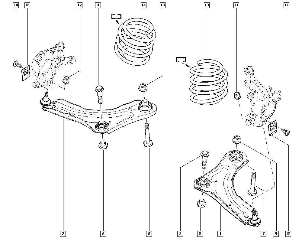 RENAULT 54 50 161 01R* - Wahacz, zawieszenie koła parts5.com