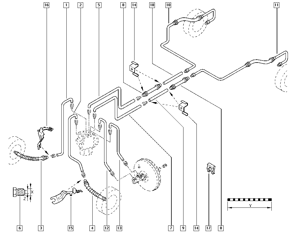 RENAULT 463150004R - Fékcső parts5.com