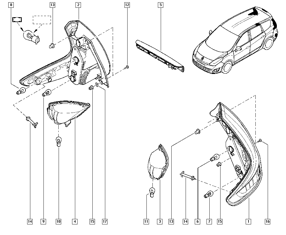 RENAULT 77 01 038 624 - Крушка с нагреваема жичка, осветление на уредите parts5.com