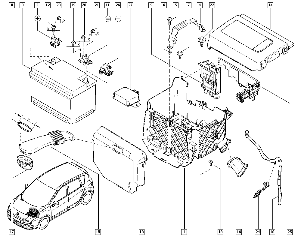 RENAULT 77 11 238 598 - Batería de arranque parts5.com