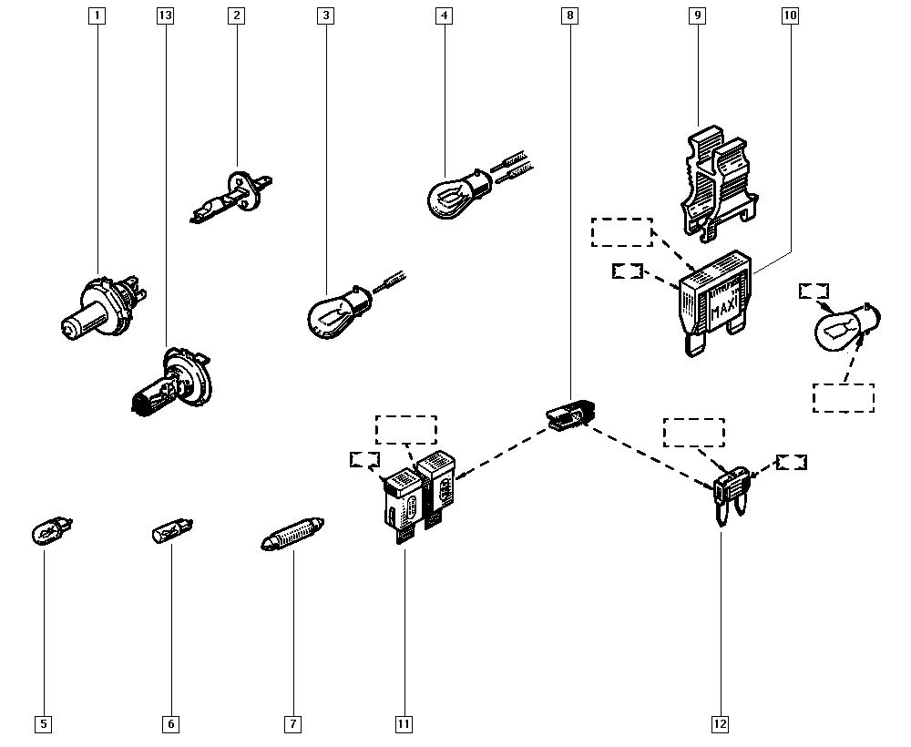 RENAULT 77 03 097 516 - Žarulja, osvjetljenje instrumenata parts5.com