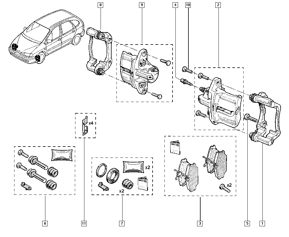 RENAULT 7701205832 - Pinza de freno parts5.com