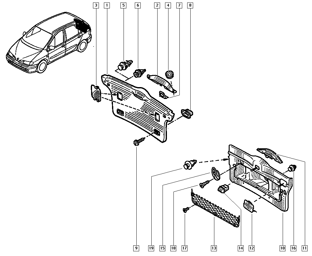 RENAULT 7701049008 - Клипс (щипка), декоративна / предпазна лайсна parts5.com