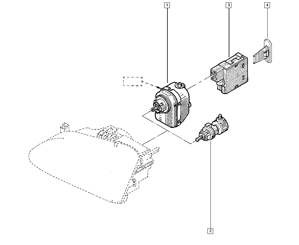 RENAULT 77 00 840 141 - Säätöelementti, ajovalojen korkeudensäätö parts5.com