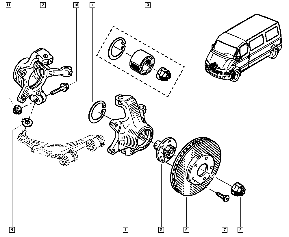 RENAULT TRUCKS 7701206740 - Komplet ležaja točka parts5.com