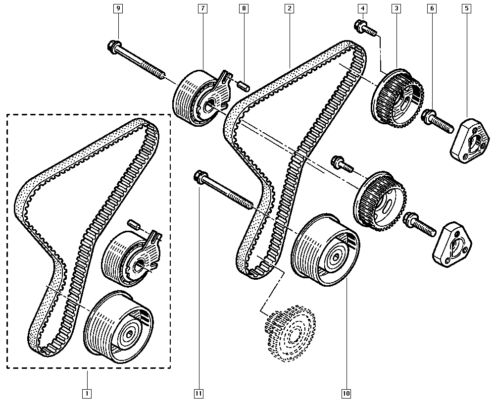 RENAULT 82 00 004 593 - Deflection / Guide Pulley, timing belt parts5.com