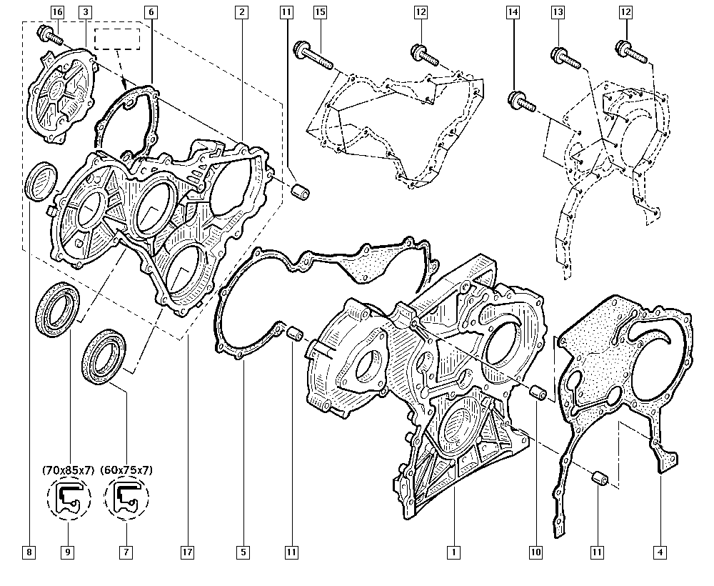 RENAULT 77 00 103 946 - Võlli rõngastihend, Väntvõll parts5.com