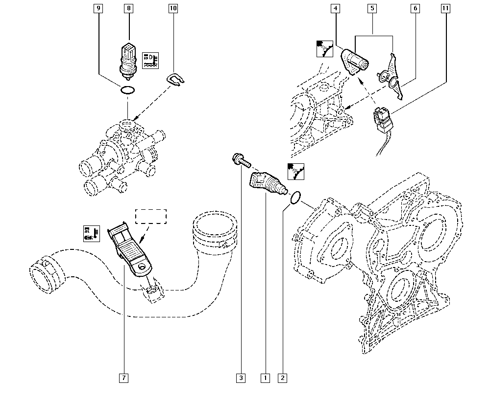 NISSAN 7700867792 - Soğutucu akışkan sıcaklık sensörü parts5.com