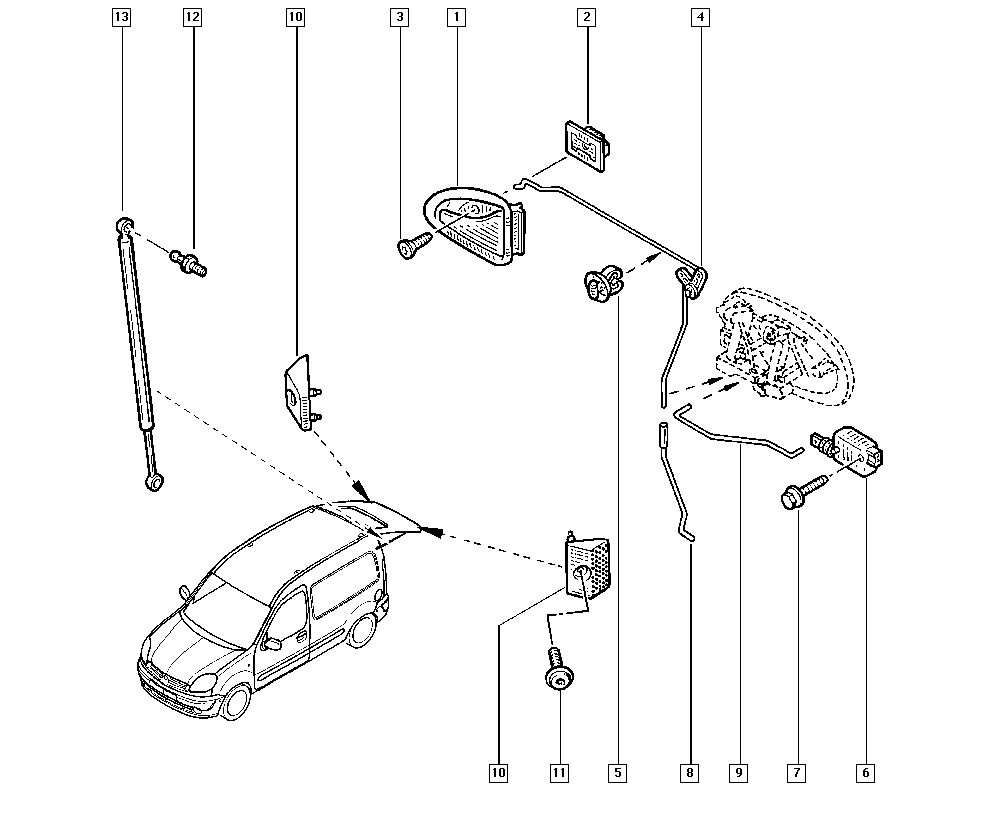 RENAULT 7700303186 - Muelle neumático, maletero / compartimento de carga parts5.com