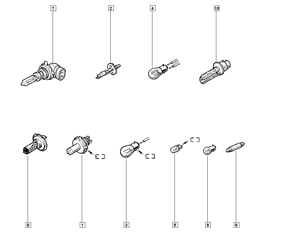 RENAULT 7701045979 - Bulb, instrument lighting parts5.com