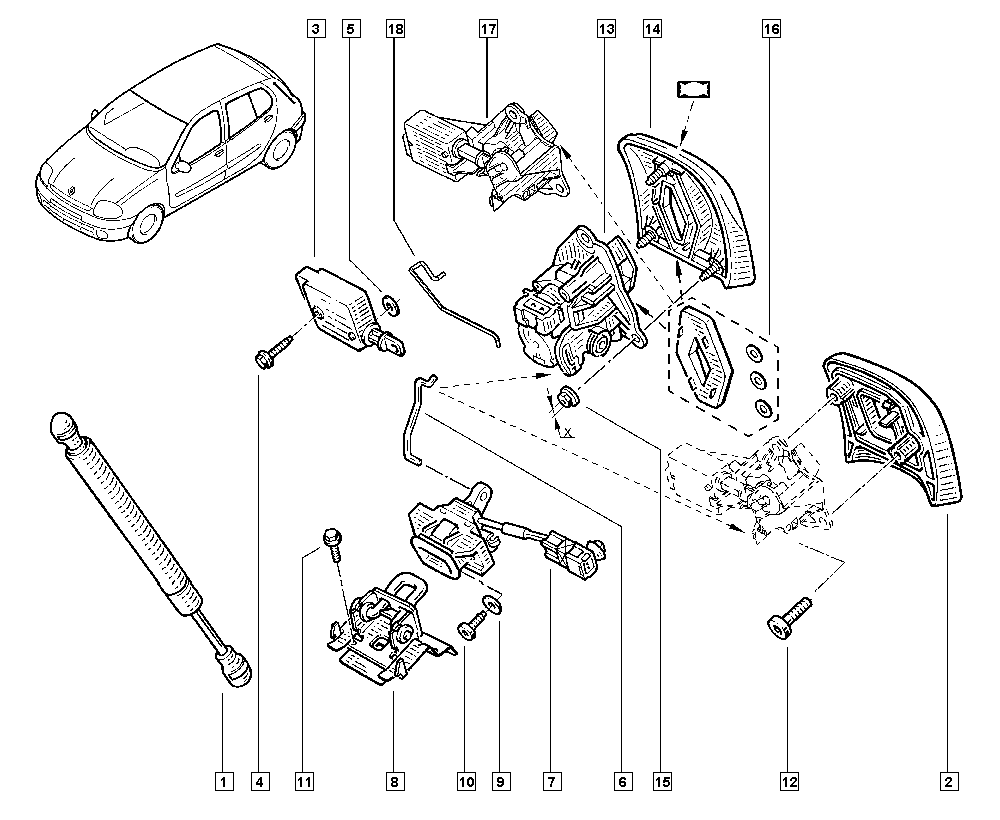 RENAULT 8200060917 - Zamykací válec parts5.com