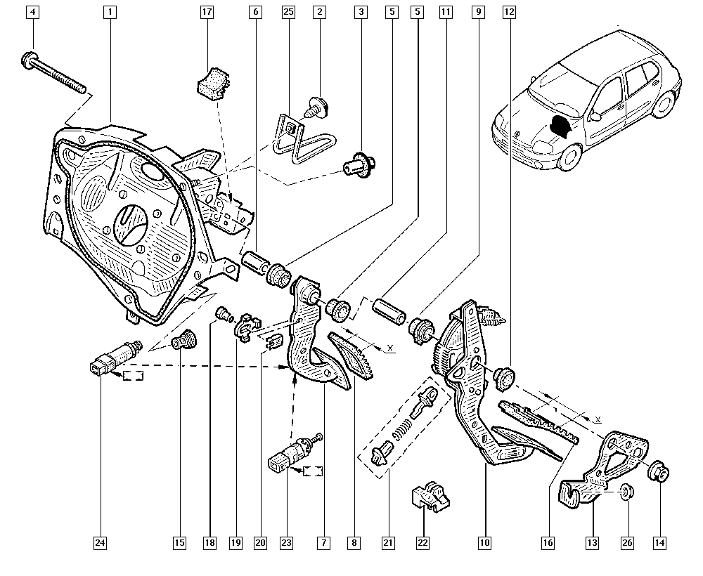 DACIA 77 00 414 986 - Brake Light Switch parts5.com