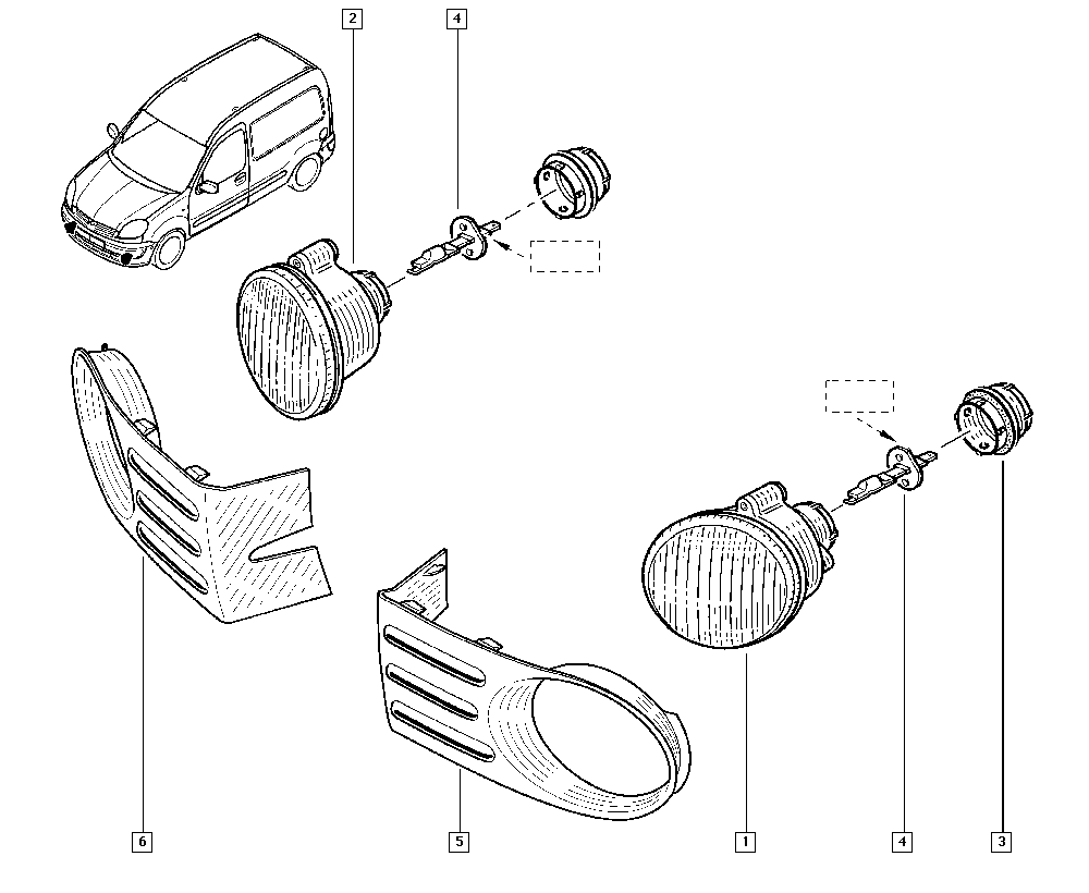 Opel 7701045717 - Sis farı parts5.com