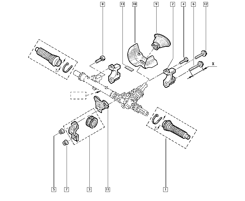 RENAULT 7701469496 - Комплект пыльника, рулевое управление parts5.com