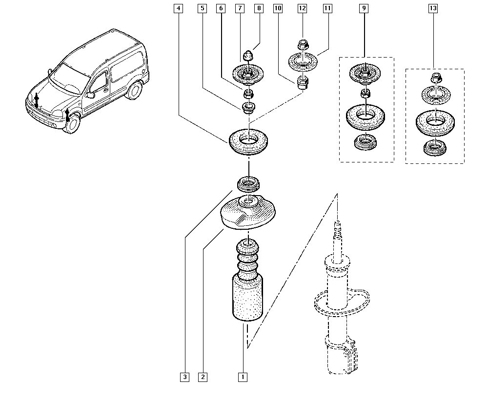 RENAULT 8200867250 - Potporni ležaj opružne noge parts5.com