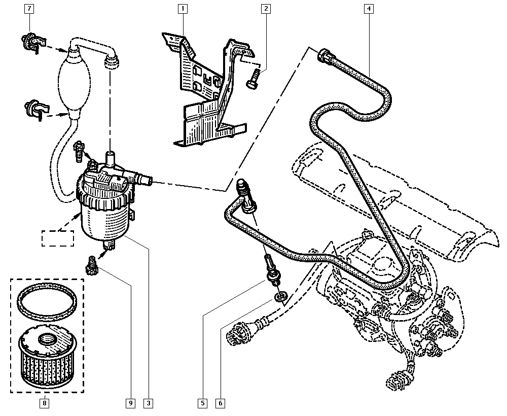 RENAULT 77 01 206 119 - Топливный фильтр parts5.com