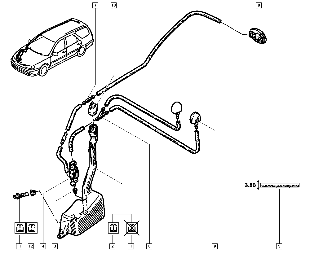 RENAULT 7700823915 - Pesuveedüüs, Klaasipuhastus parts5.com