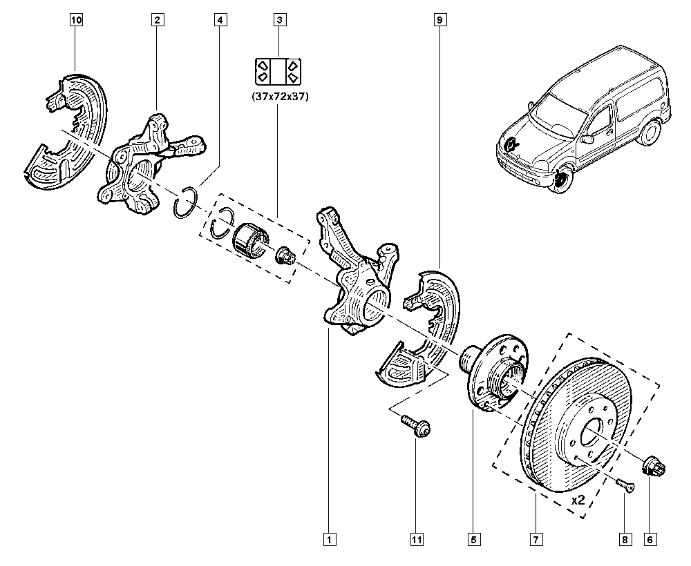 RENAULT 8200150222 - Πλήμνη τροχού parts5.com