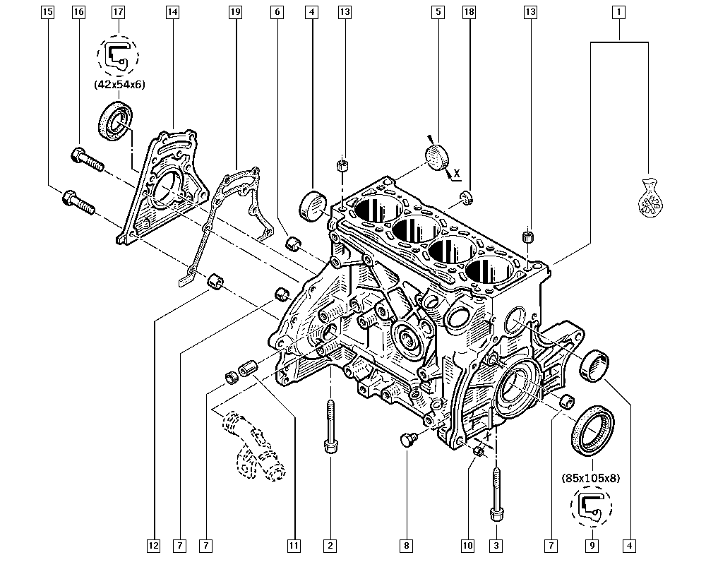 RENAULT 12 27 974 03R - Brtveni prsten, vijak za ispuštanje ulja parts5.com