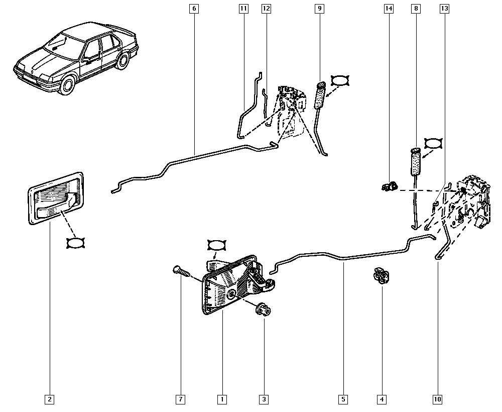 RENAULT 7700813586 - Uksekäepide parts5.com