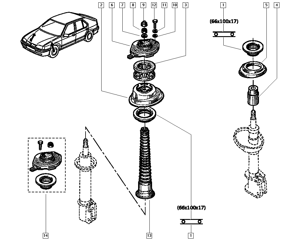 RENAULT TRUCKS 7700835254 - Тампон на макферсън parts5.com