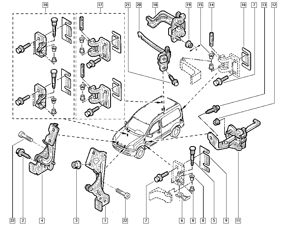 RENAULT 7700 303 548 - Door Catch parts5.com