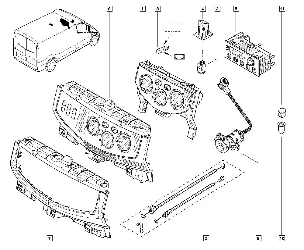 Opel 7701473284 - Sterowanie, klapki mieszające parts5.com