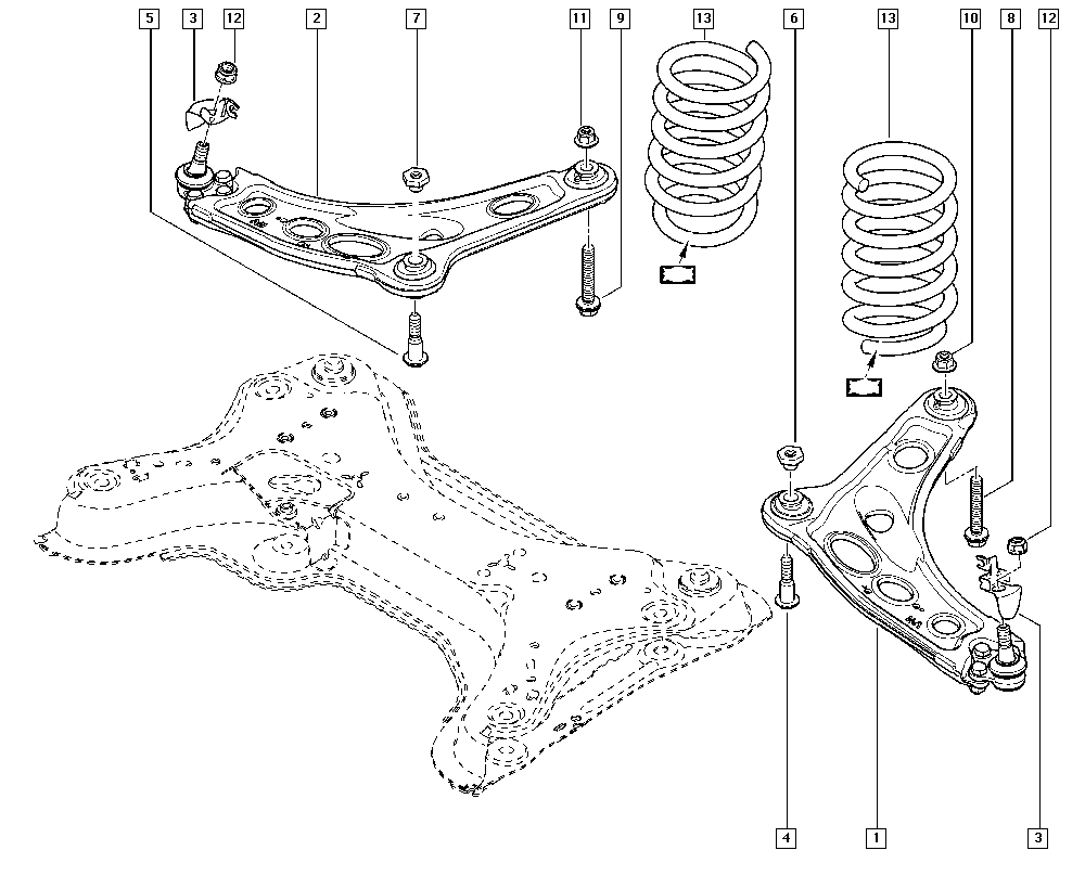 RENAULT 545054429R - Barra oscilante, suspensión de ruedas parts5.com