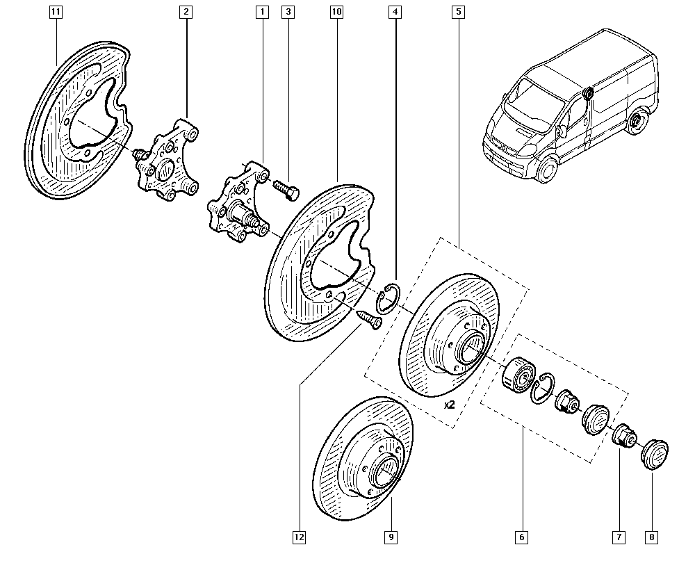 RENAULT 77 01 206 849 - Rattalaagrikomplekt parts5.com