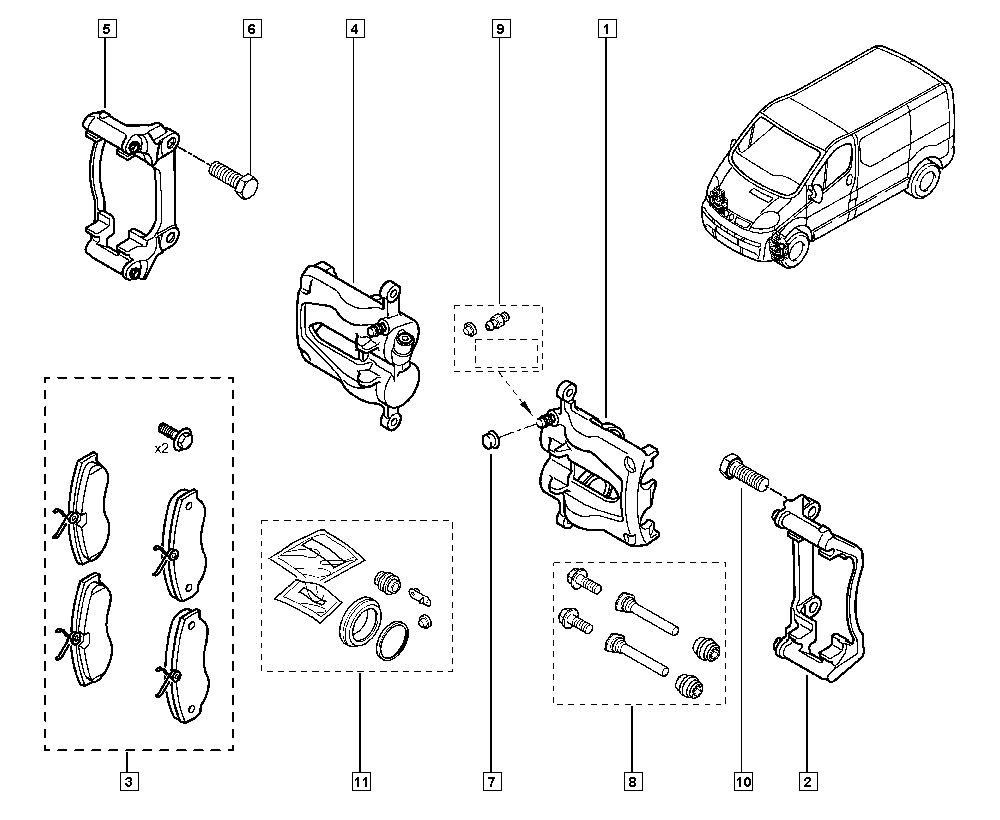 RENAULT 77 01 050 914 - Komplet zavornih oblog, ploscne (kolutne) zavore parts5.com