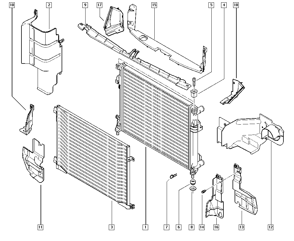 Opel 7700312901 - Конденсатор кондиционера parts5.com