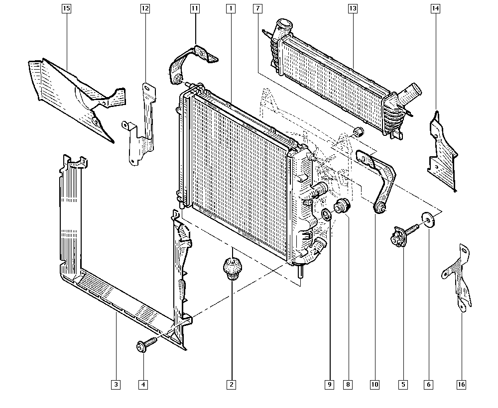 RENAULT 7700 842 041 - Soporte, radiador parts5.com